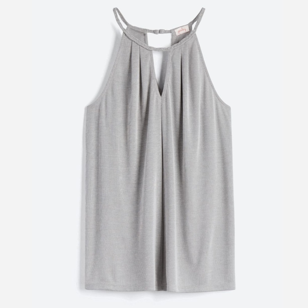 Pixley Georgio Braided Neckline Halter Knit Top